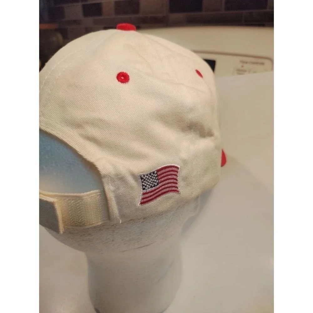 NASCAR Pepsi 400 Daytona Ball Cap White Red Adjustable Embroidered Racing Vintag